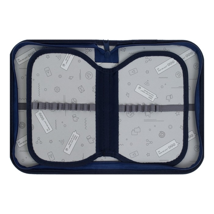 Пенал 3 секции, вкладка внутри, 140 х 210 х 40 мм, тканевый, Calligrata TOP Block  Пенал 3 секции, вкладка внутри, 140 х 210 х 40 мм, тканевый, Calligrata TOP Block "Милый котик"