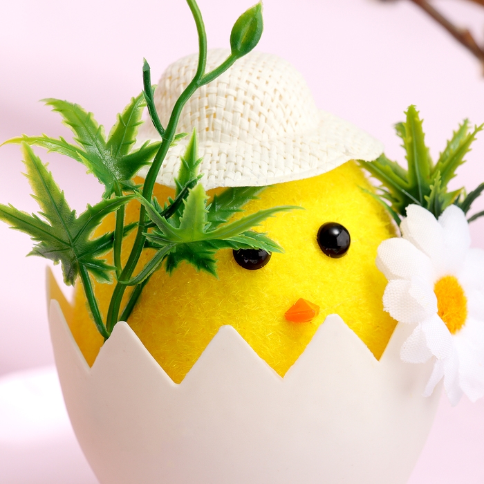 Декор пасхальный «Цыпленок в шляпке» 10 × 10 × 14,5 см Декор пасхальный «Цыпленок в шляпке» 10 × 10 × 14,5 см