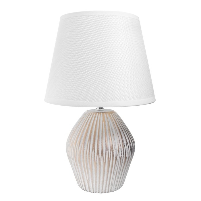 Лампа настольная 16615/1GY E14 40Вт белый 22х22х35 см RISALUX Лампа настольная 16615/1GY E14 40Вт белый 22х22х35 см RISALUX