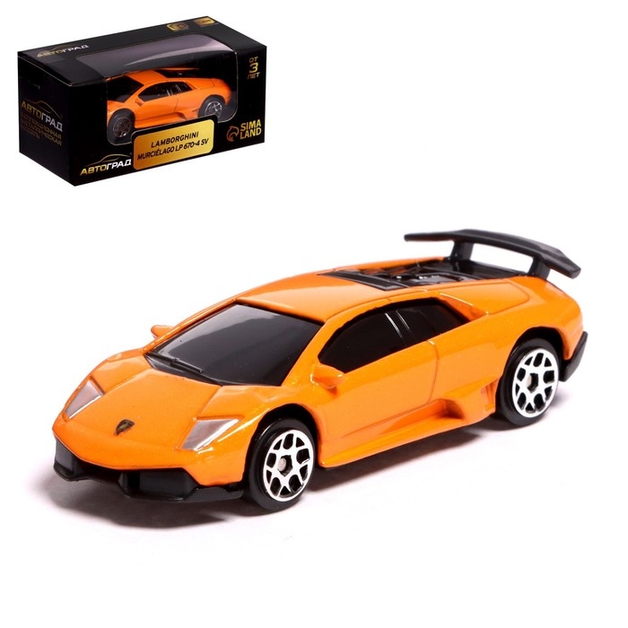 Машина металлическая LAMBORGHINI MURCIELAGO LP 670-4 SV, 1:64, цвет оранжевый Машина металлическая LAMBORGHINI MURCIELAGO LP 670-4 SV, 1:64, цвет оранжевый