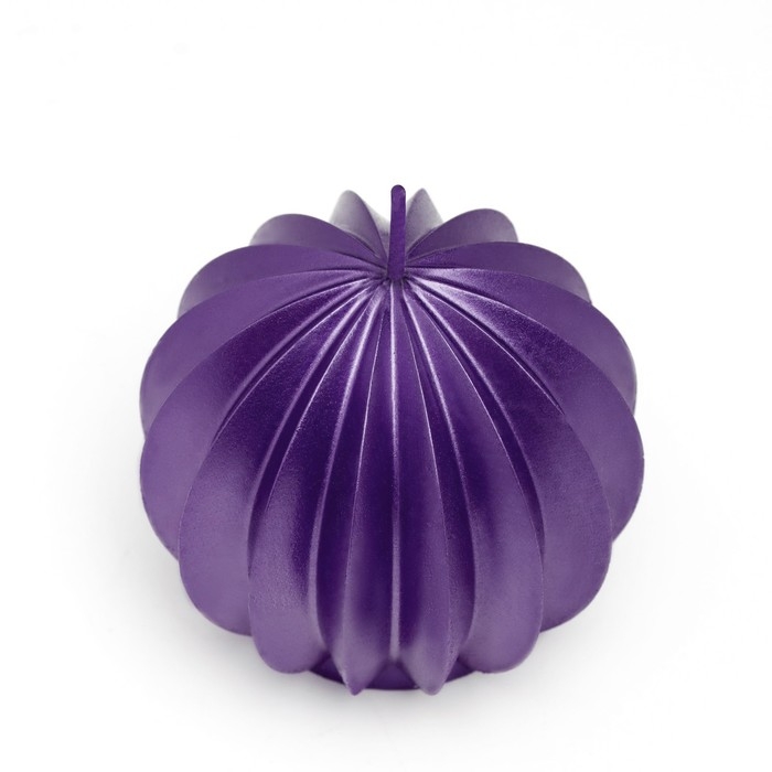 Свеча фигурная  Свеча фигурная "Шар граненый", 6,5х6,5 см, фиолетовый, в коробке