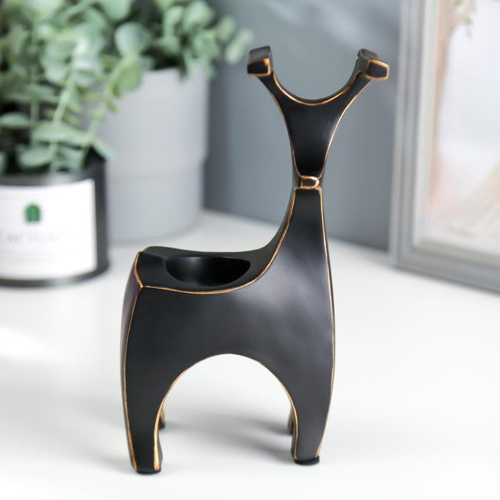 Подсвечник полистоун Подсвечник полистоун "Олешки" набор 2 шт 20х11х7, 26х12х8 см