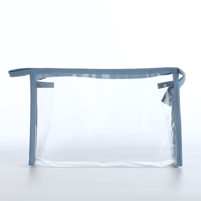 Набор косметичек 2 в 1 на молнии, цвет голубой Набор косметичек 2 в 1 на молнии, цвет голубой