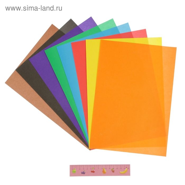 Бумага цветная А4, 16 листов, 8 цветов Бумага цветная А4, 16 листов, 8 цветов "Каляка-Маляка"