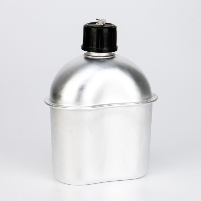 Фляжка армейская походная  Фляжка армейская походная "Аdventure" 0,8 л для воды, с котелком, металл, зелёный чехол