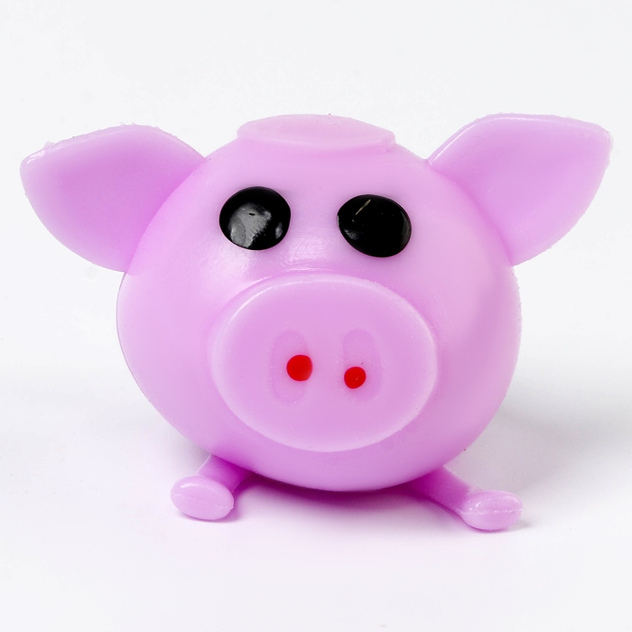 Мялка Мялка "Свинка" с пастой, цвета МИКС