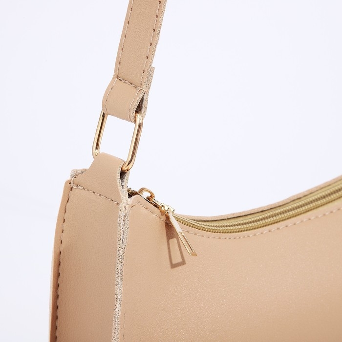 Сумка женская багет на молнии, цвет бежевый Сумка женская багет на молнии, цвет бежевый