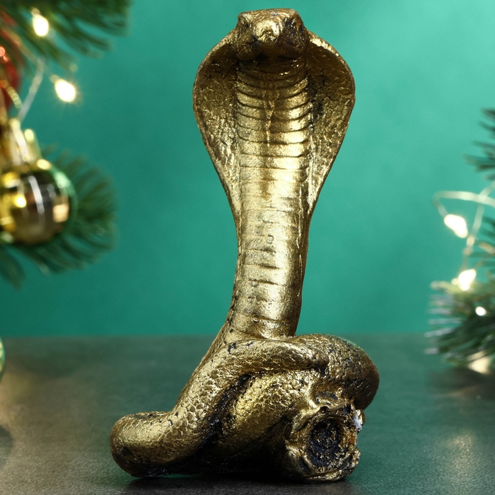 Новый год. Символ 2025. Фигура Новый год. Символ 2025. Фигура "Змея Серафима" золото, 10х6х6см