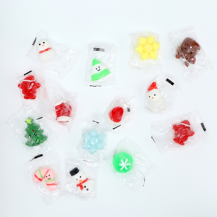 Новогодняя антистресс сквиш мялка «Новый год», в банке, цвета МИКС Новогодняя антистресс сквиш мялка «Новый год», в банке, цвета МИКС