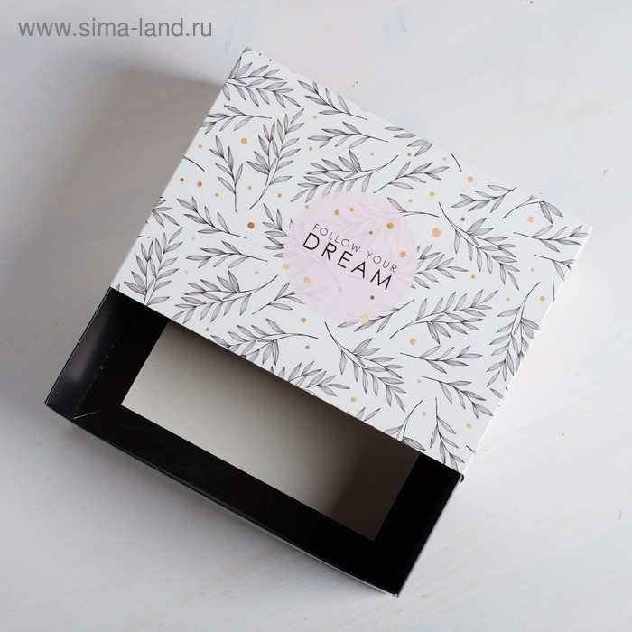 Коробка подарочная складная, упаковка, «Follow your dream», 25 х 18 х 10 см Коробка подарочная складная, упаковка, «Follow your dream», 25 х 18 х 10 см
