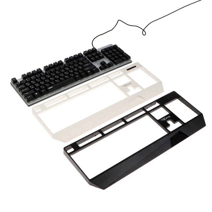 Клавиатура Qumo Twins K68, игровая, проводная, мембранная, 104 клавиши, USB, подсв, чёрная Клавиатура Qumo Twins K68, игровая, проводная, мембранная, 104 клавиши, USB, подсв, чёрная