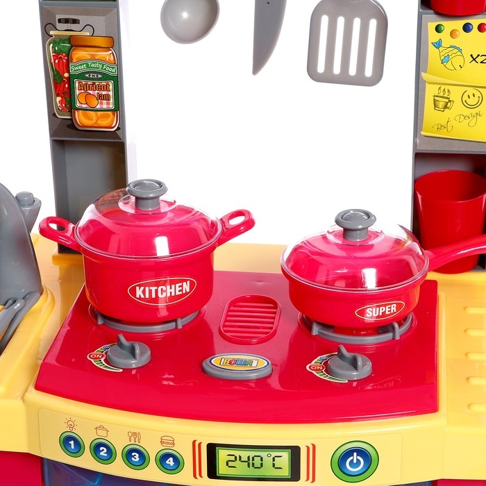 Игровой набор «Кухня мечты» с посудой и продуктами, свет, звук, работает от батареек Игровой набор «Кухня мечты» с посудой и продуктами, свет, звук, работает от батареек