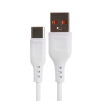 Кабель D-01L, Type-C - USB, 1 м, 2.4 A, зарядка + передача данных, белый