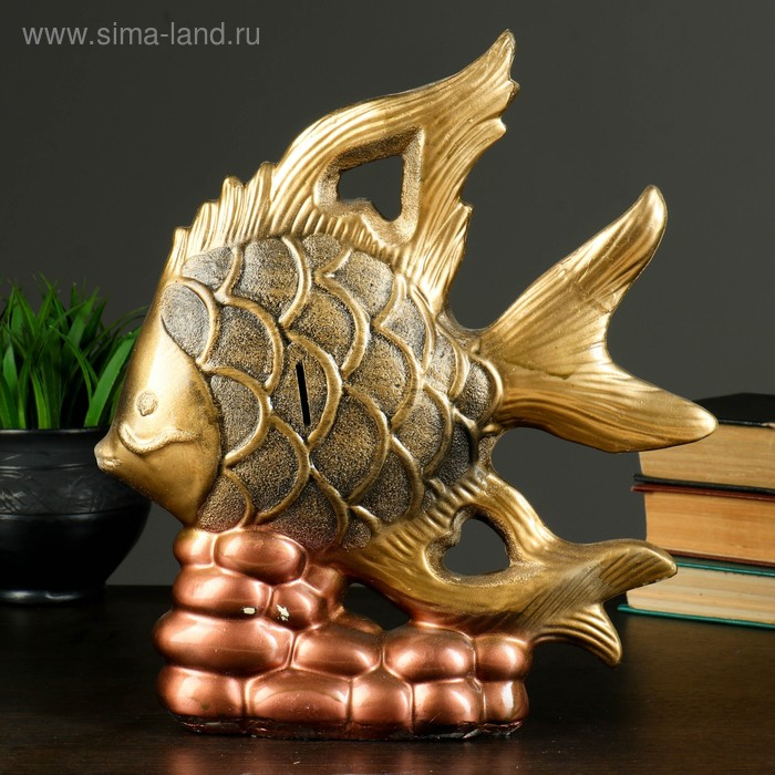 Копилка Копилка "Золотая рыбка" 28х8х32см