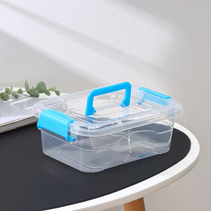 Контейнер для хранения, крышка с ручкой на защёлке, 20×15×7,5 см, цвет МИКС Контейнер для хранения, крышка с ручкой на защёлке, 20×15×7,5 см, цвет МИКС