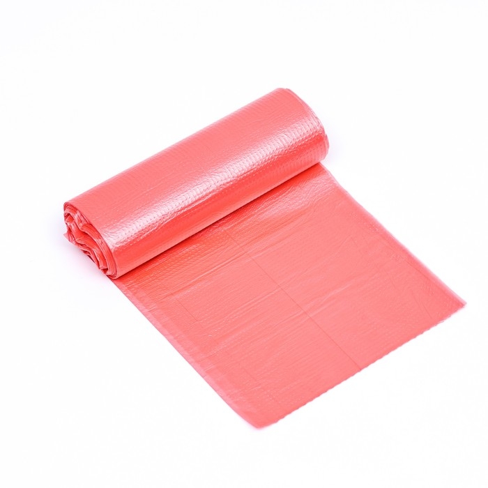 Мешки для мусора в рулоне ароматизированные  Мешки для мусора в рулоне ароматизированные "UpakLand" 30 л, клубника ПНД, толщ 7 мкм, 20шт