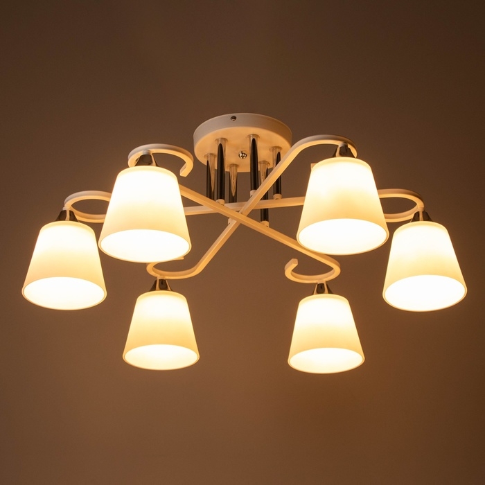 Люстра Люстра "Либерти" 6х60Вт Е27 Белый 64х64х27см