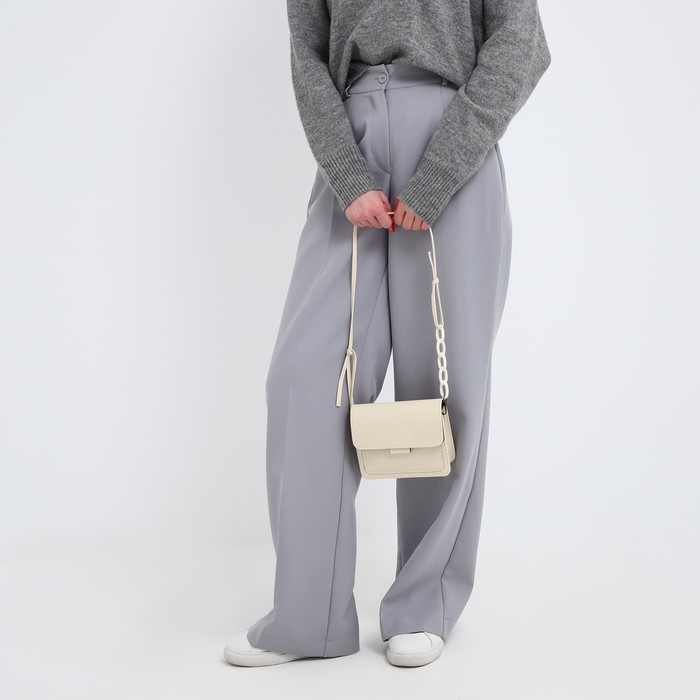 Сумка женская-мессенджер, 17х14х6 см, цвет бежевый Сумка женская-мессенджер, 17х14х6 см, цвет бежевый