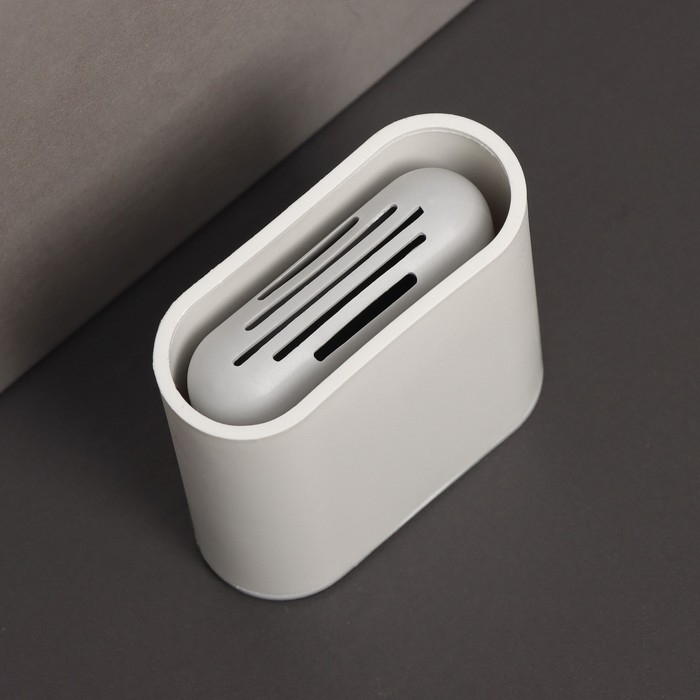 Ёршик для унитаза силиконовый Доляна «Лилу», 4,3×9,5×36 см, цвет белый