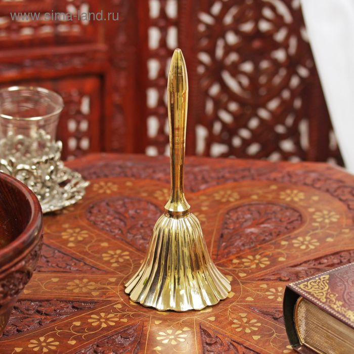 Колокольчик латунь  Колокольчик латунь "Цветочек" 7,5х7,5х17 см