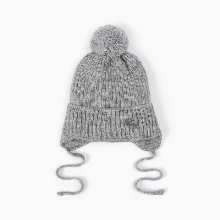 Шапка детская, цвет светло-серый, размер 52-54 Шапка детская, цвет светло-серый, размер 52-54