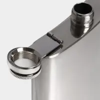 Фляжка Мастер К, 480 мл, подарочная, армейская, 16 oz, нержавеющая сталь, серебристая