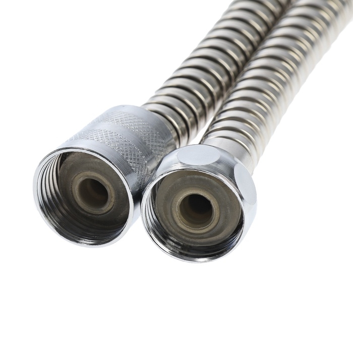 Душевой шланг ZEIN Z46PS, 150 см, цинковые гайки 1/2 Душевой шланг ZEIN Z46PS, 150 см, цинковые гайки 1/2", пластиковые втулки, нержавеющая сталь
