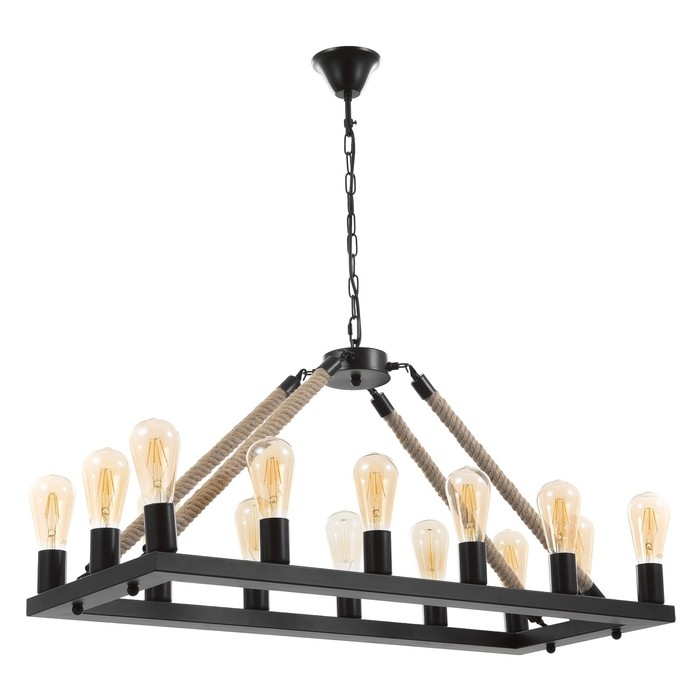 Люстра Люстра "Герда" 14хЕ27 40Вт черный 85х35х40см BayerLux