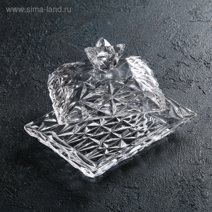 Маслёнка стеклянная «Ананас», 12×15×9,7 см Маслёнка стеклянная «Ананас», 12×15×9,7 см