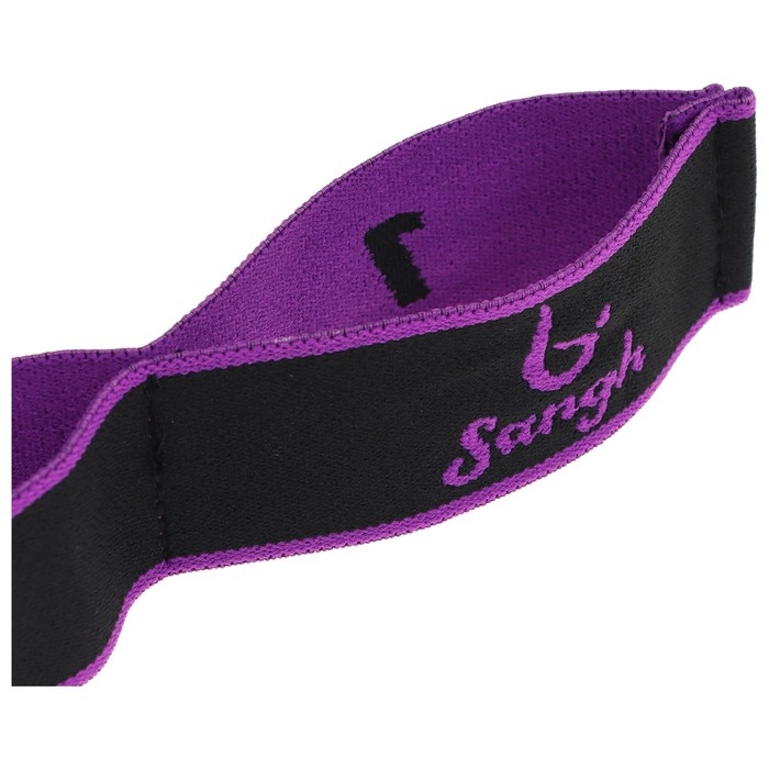 Эспандер-лента Sangh, эластичная, с захватами, 90х4 см, цвет фиолетовый Эспандер-лента Sangh, эластичная, с захватами, 90х4 см, цвет фиолетовый