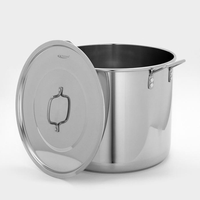 Котел из нержавеющей стали «Общепит», 35 л, d=40 см, h=33 см, капсульное дно, индукция Котел из нержавеющей стали «Общепит», 35 л, d=40 см, h=33 см, капсульное дно, индукция