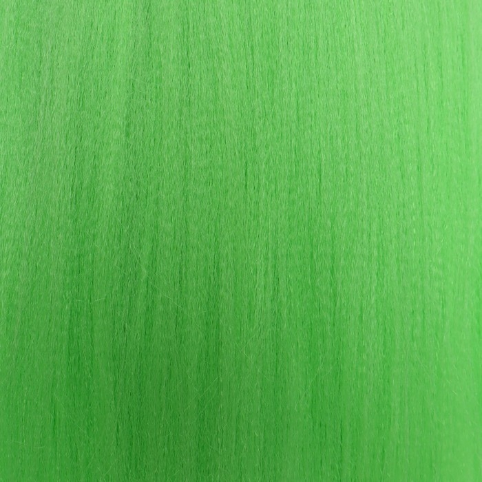 SIM-BRAIDS Канекалон однотонный, гофрированный, 65 см, 90 гр, цвет светло-зелёный(#Green)