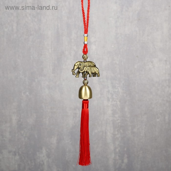 Колокольчик металл  Колокольчик металл "Слон и слонёнок" 1 колокол d=2,5 см 35х5,5х2,7 см