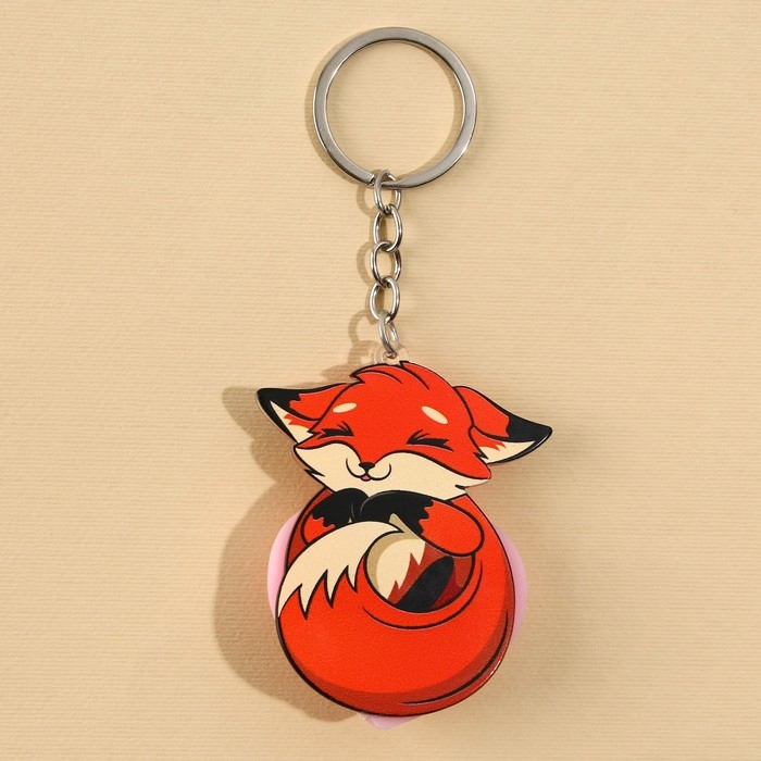 Брелок мялка для ключей «Лисичка с сердечком» 4.6 х 7 см Брелок мялка для ключей «Лисичка с сердечком» 4.6 х 7 см