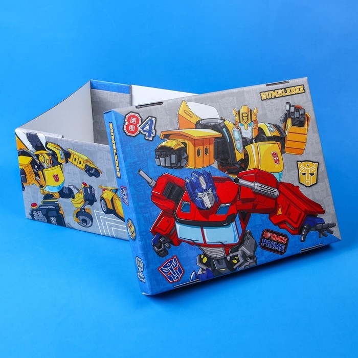 Подарочная коробка с крышкой, складная, 31х25.5х16 см, Трансформеры Подарочная коробка с крышкой, складная, 31х25.5х16 см, Трансформеры