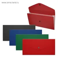 Папка 260&times;138 мм (Travel), 4 отделения, 400 мкм, ErichKrause Matt Classic, на кнопке, тиснение &laquo;песок&raquo;, микс