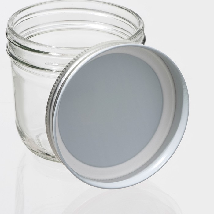 Банка стеклянная для хранения сыпучих продуктов Доляна &laquo;Сильвер&raquo;, 280 мл, 8,7&times;8,4 см, с металлической крышкой