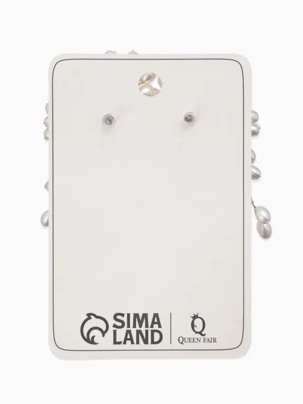 Серьги жемчуг Серьги жемчуг "Россыпь в цветке", цвет белый в золоте