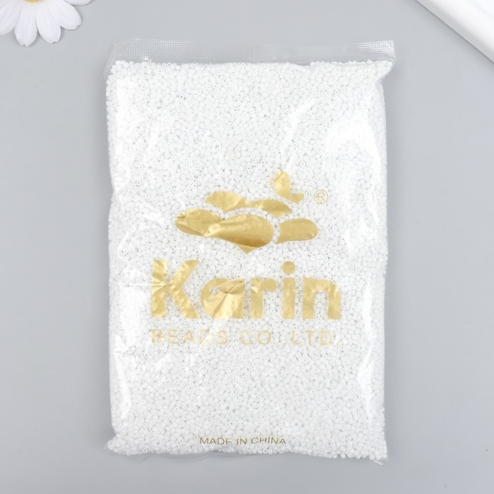 Бисер стекло 12/0  Бисер стекло 12/0 "Белоснежный" 450 гр