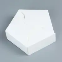Коробка кондитерская для десертов, капкейков и трайфлов, фигурная, 18&times;18&times;5 см, белая