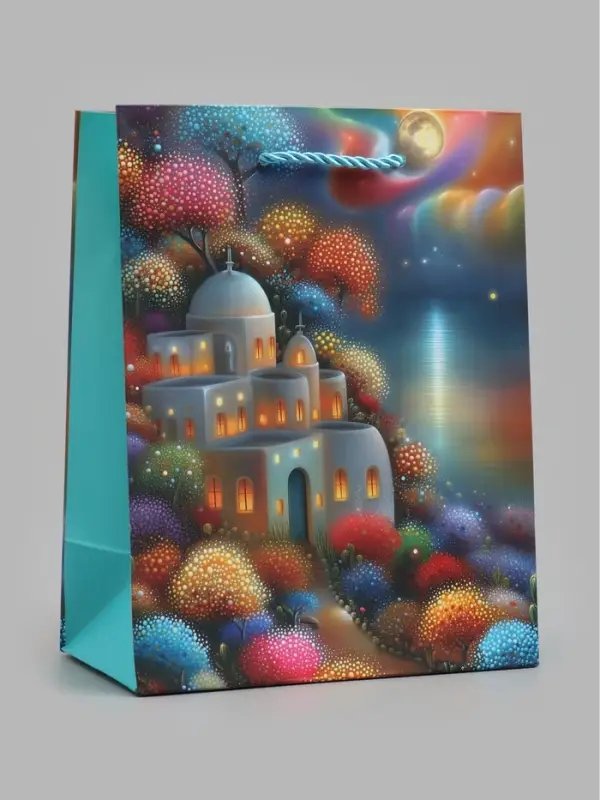 Пакет подарочный ламинированный "Город", S 18 x 23 х 10 см