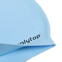 Шапочка для плавания взрослая ONLYTOP, силиконовая, 56 г, обхват 54-60 см, голубая