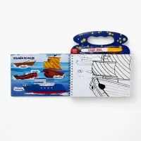 Водная раскраска &laquo;Плывём, едем и летим&raquo;, Синий трактор, с маркером, многоразовая