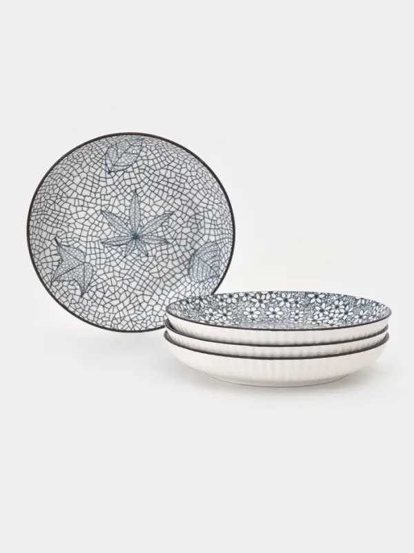 Набор тарелок 4 шт. Доляна Japan d=20.5 см, h=4 шт.