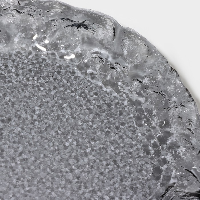 Тарелка стеклянная десертная Magistro «Нофис», d=19,5 см, цвет серый Тарелка стеклянная десертная Magistro «Нофис», d=19,5 см, цвет серый