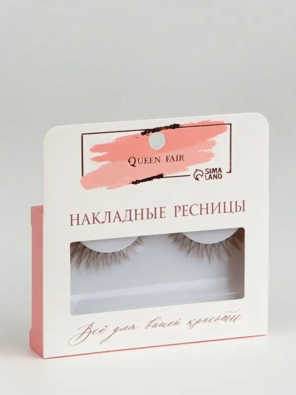 Ресницы накладные «Утончённость», 10-14 мм, без клея, коричневые Ресницы накладные «Утончённость», 10-14 мм, без клея, коричневые