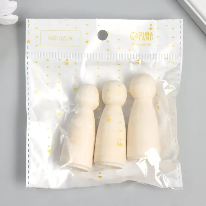 Основа для росписи дерево  Основа для росписи дерево "Девочка" 2,8х2,8х6,5 см