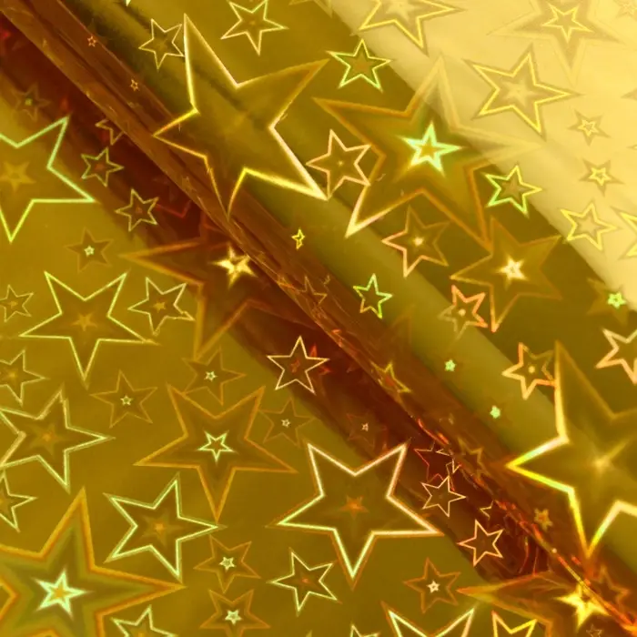 Бумага голографическая «Звездопад», ярко-жёлтая, 70×100 см Бумага голографическая «Звездопад», ярко-жёлтая, 70×100 см