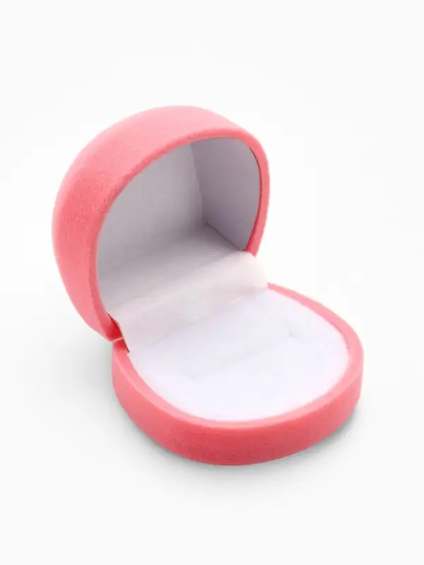 Футляр под кулон, серьги, кольца &laquo;Кнопка&raquo;, бархатный, 5.3&times;5&times;3.3 см, розовый