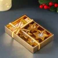 Набор свечей &laquo;Новогодние свечи и подсвечники&raquo;, 6 шт., 15&times;10&times;2.7 см